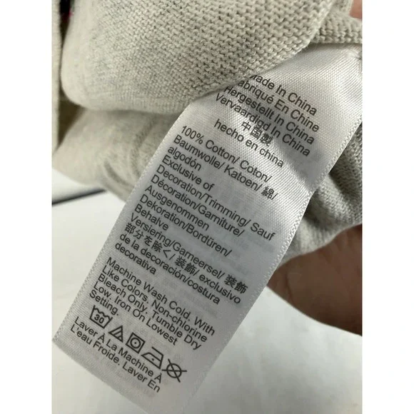 NWT J. Crew Women's Oatmeal Watermelon Teddie Sweater Size Large - Picture 3 of 5